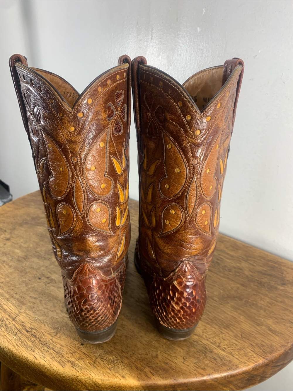 Vintage Cuadra python snakeskin cowboy boots - Picture 11 of 12